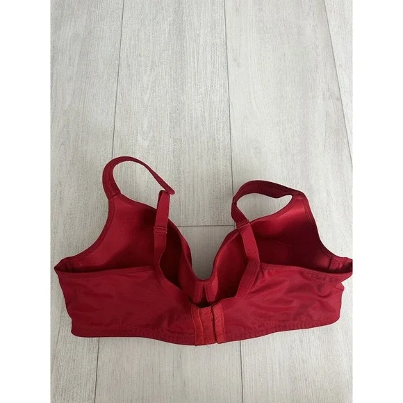 Cacique Lined‎ Bra Sz 46D Red - Picture 3 of 5